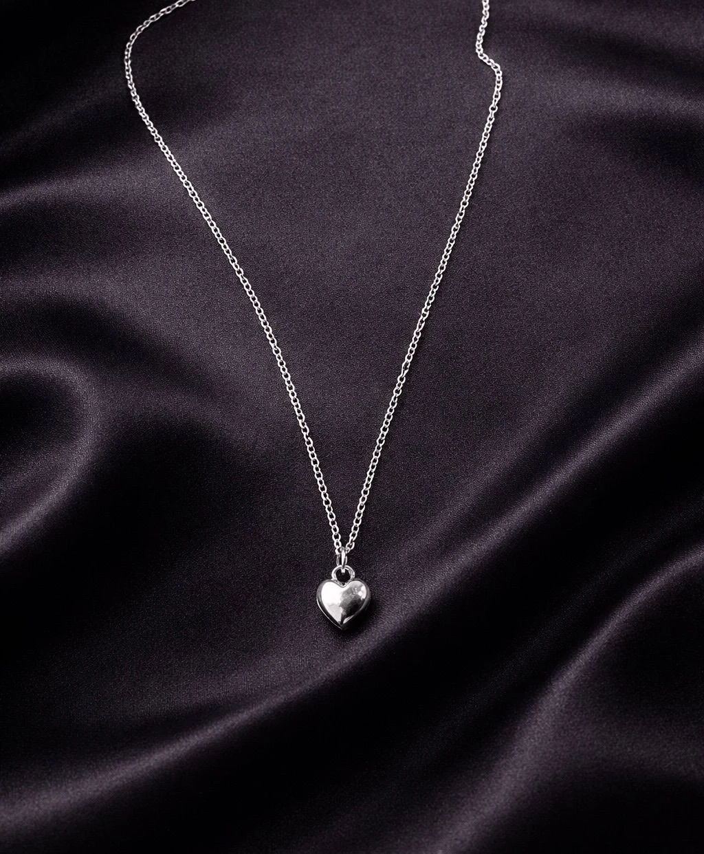 Silver Chain with heart shaped pendant
